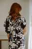 Kimono Printed Jumpsuit - Navy