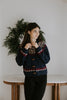 Fair Isle Sweater with Toggles - Navy