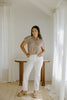 Lightweight Short Sleeve Stripe Shirt - Brown