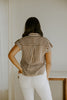 Lightweight Short Sleeve Stripe Shirt - Brown