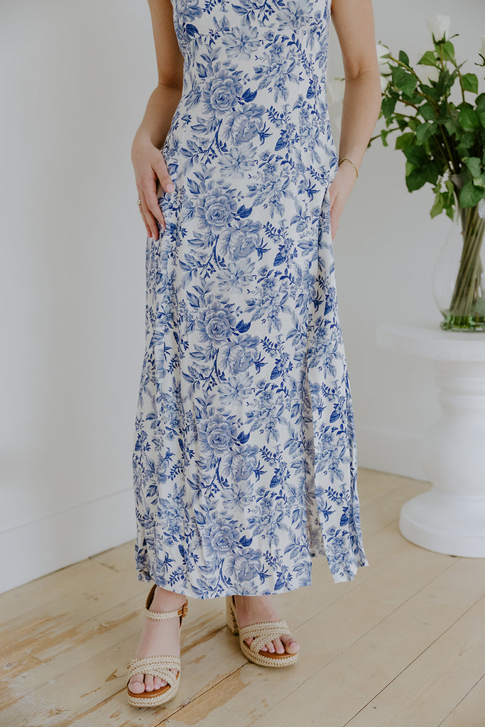 Scoop Neck Parisian Print Dress