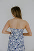 Strapless Ruffle Front Maxi - Blue