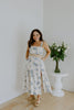 Dream Blue Linen Midi Dress with Belt