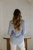 Thin Stripe Button Up - Blue