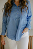 Classic Linen Button Up - Blue