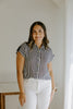 Lightweight Short Sleeve Stripe Shirt - Navy