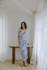 V-Neck Parisian Print Dress