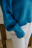Exposed Seam Sweater - Ocean Blue
