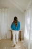 Exposed Seam Sweater - Ocean Blue
