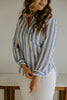 Thick Stripe Button Up - Blue