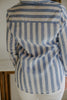 Thick Stripe Button Up - Blue