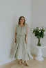 Bubble Top & Flowy Midi Skirt Set - Olive