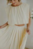 Bubble Top & Midi Skirt Set - Yellow