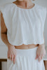 Bubble Top & Skirt Set - White