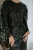 Sequin Top & Skirt Set - Black