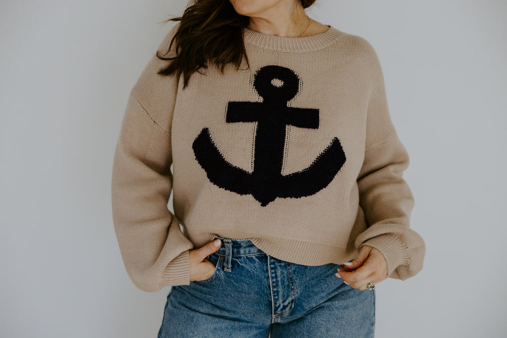 Anchor Sweater - Taupe