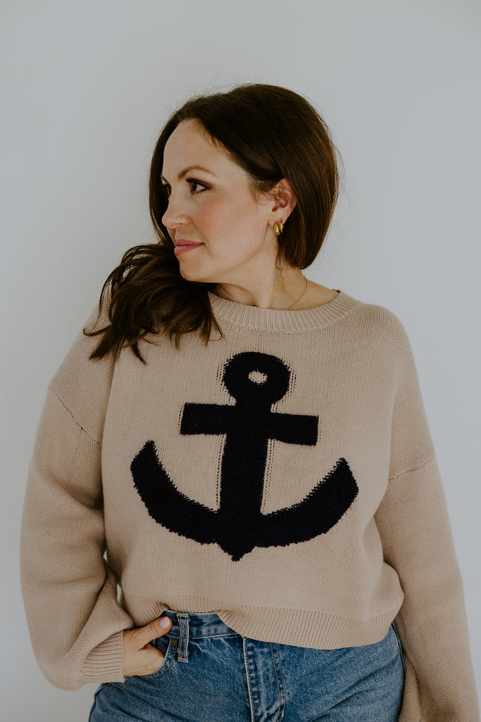Anchor Sweater - Taupe