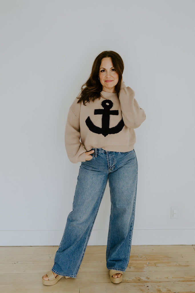 Anchor Sweater - Taupe
