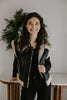 Shearling Faux Leather Vest - Black