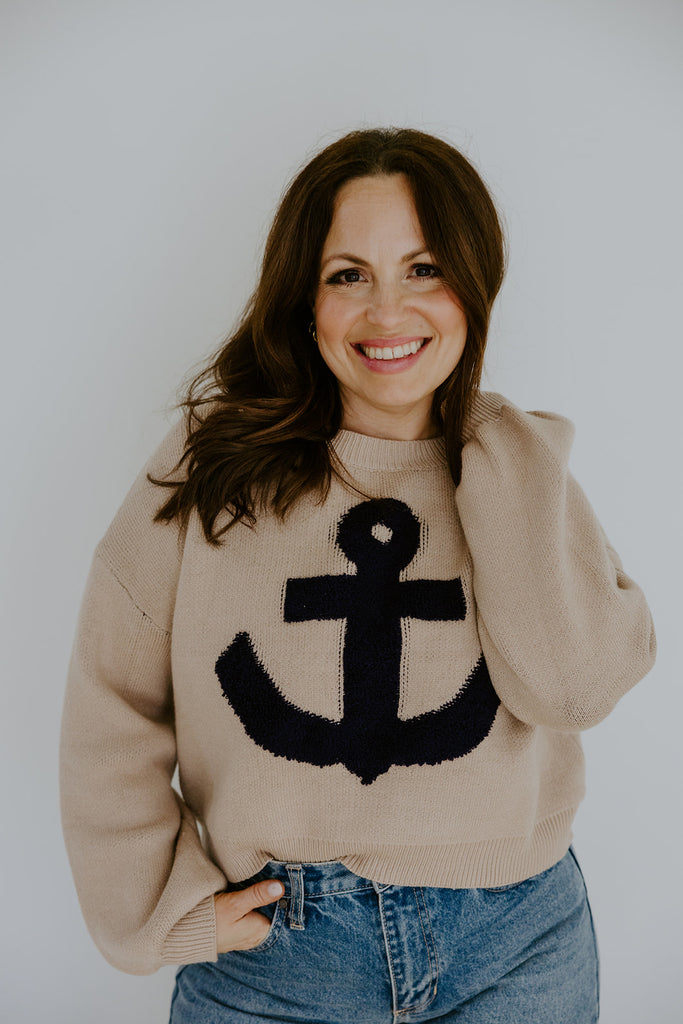 Anchor Sweater - Taupe