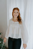 Sheer Long Sleeve Blouse - Cream