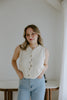 Sleeveless Knit Vest - Cream