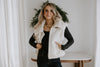 Shearling Faux Leather Vest - Cream