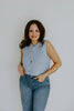 Sleeveless Knit Vest - Blue