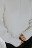 Exposed Seam Sweater with Front Seam - Cream