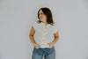 Knit Button Down Vest - Cream