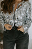 Sequin Crop Jacket - Silver