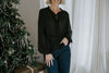 Sparkle Babydoll Top - Black