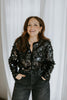 Sequin Crop Jacket - Black