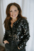 Sequin Crop Jacket - Black