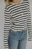 Striped Classic Cardi - Navy