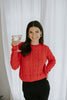Cable Knit Super Soft Sweater - Red