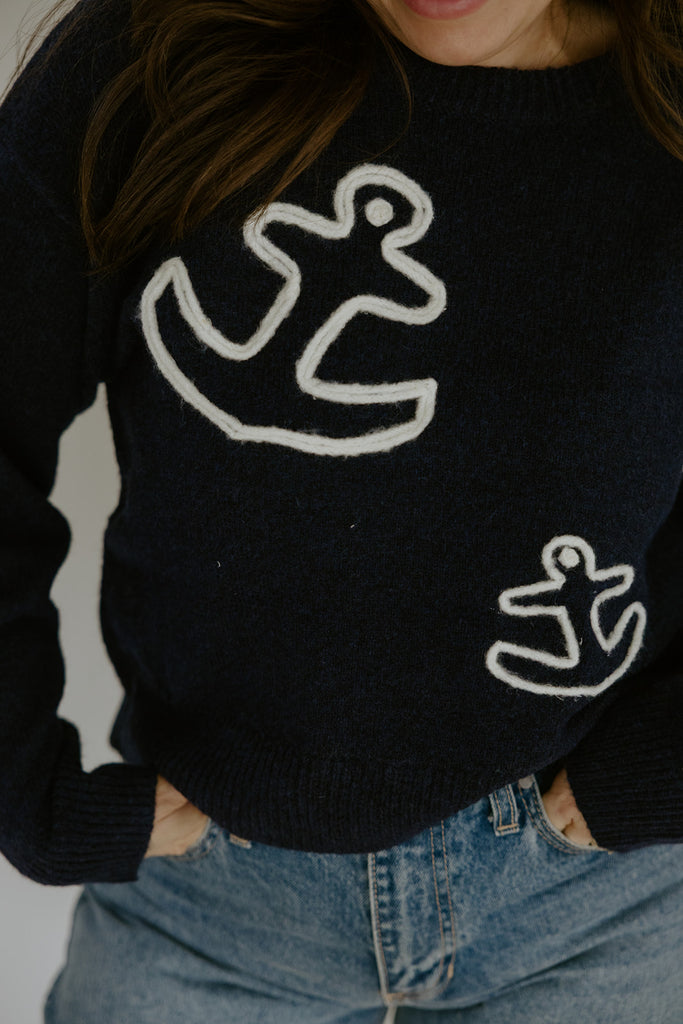 Blue Anchor Sweater