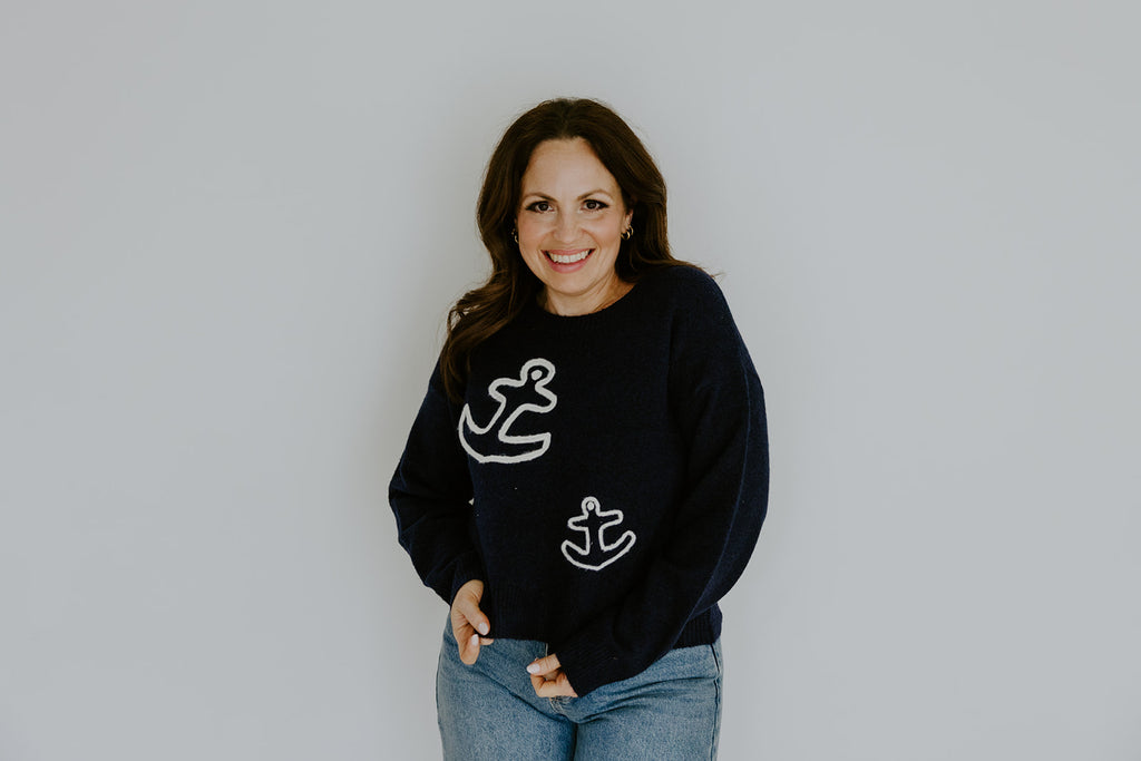 Blue Anchor Sweater