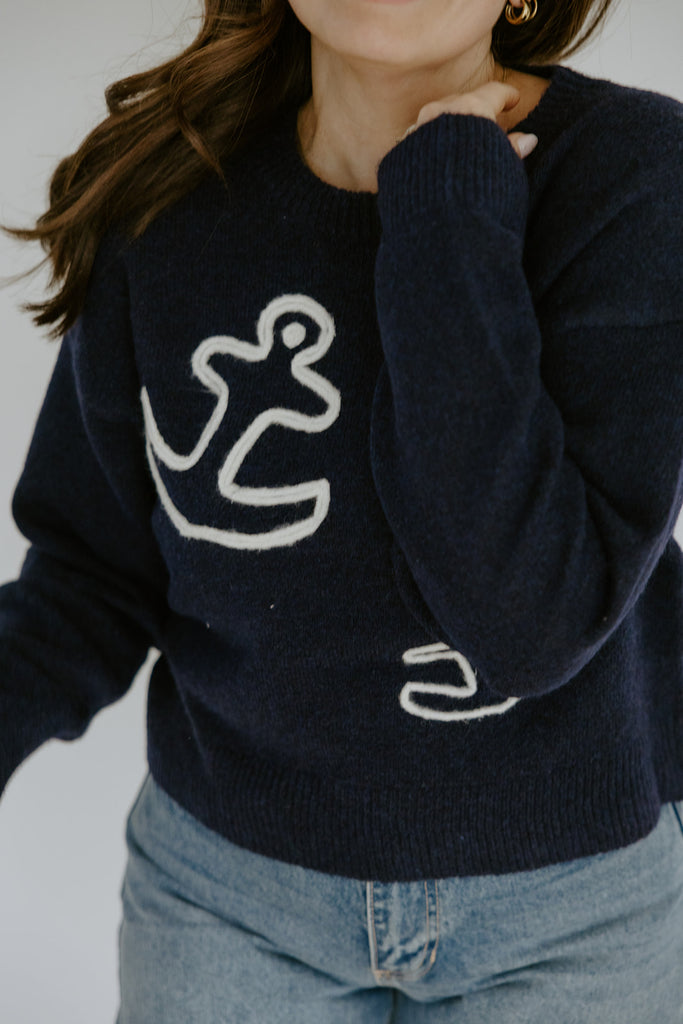 Blue Anchor Sweater