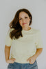Sweater with Puff Sleeve - Yellow