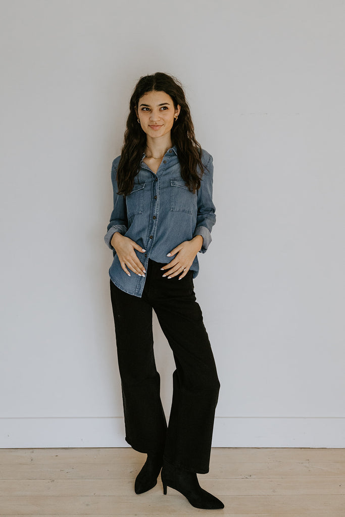 The Classic Denim Button Up - Blue