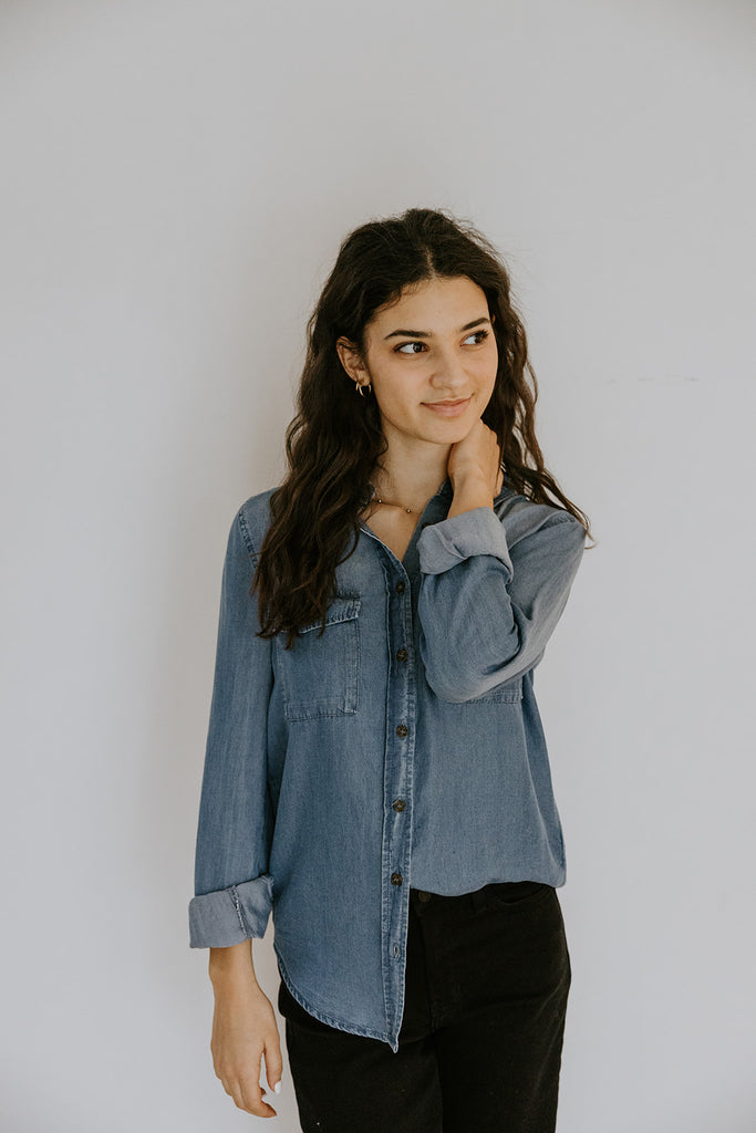 The Classic Denim Button Up - Blue
