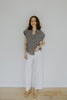 Lightweight Short Sleeve Stripe Shirt - Navy
