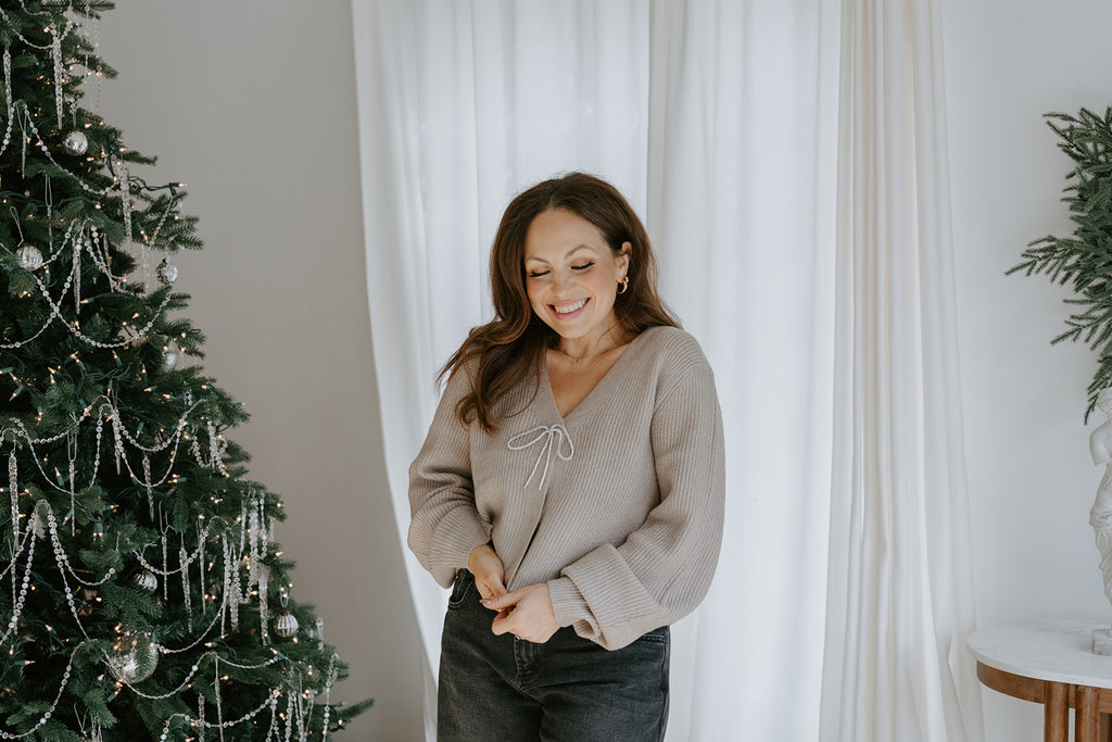 The Holiday Cardigan - Mocha