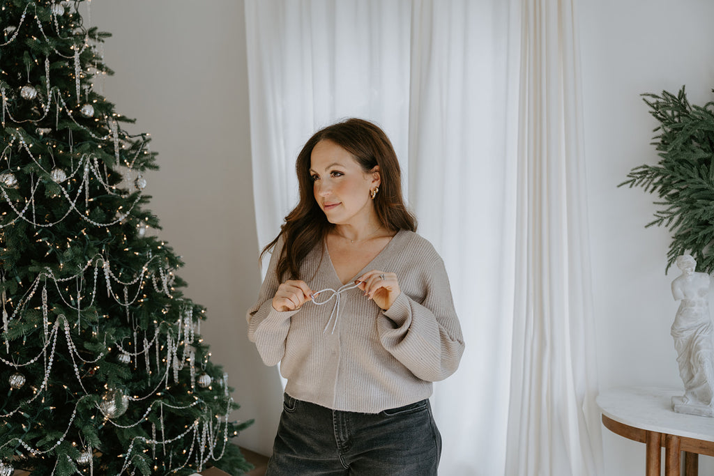 The Holiday Cardigan - Mocha