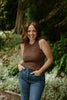 Ribbed Tank Top - Chocolate