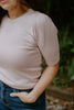 Short Puff Sleeve Sweater - Blush