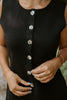 Short Sleeve & Wide Leg Knit Set - Black