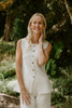 Short Sleeve & Wide Leg Knit Set - Ivory