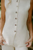 Short Sleeve & Wide Leg Knit Set - Ivory